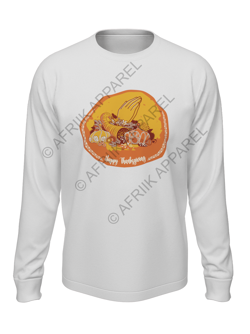 Happy Thanksgiving Adult Long Sleeve T-Shirt